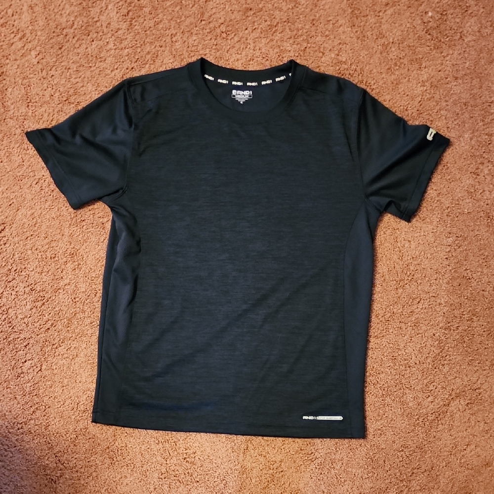 And1 Black Short Sleeve Tee Classic Crew Neck